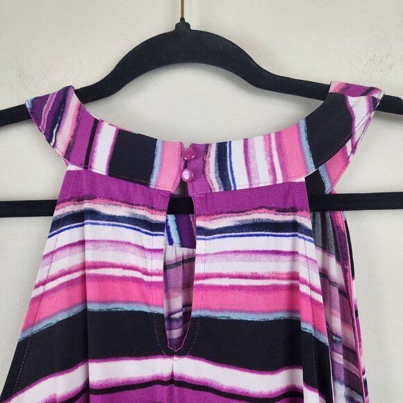 New Lane Bryant sz 18/20 women sleeveless top purple stripes - Picture 4 of 10